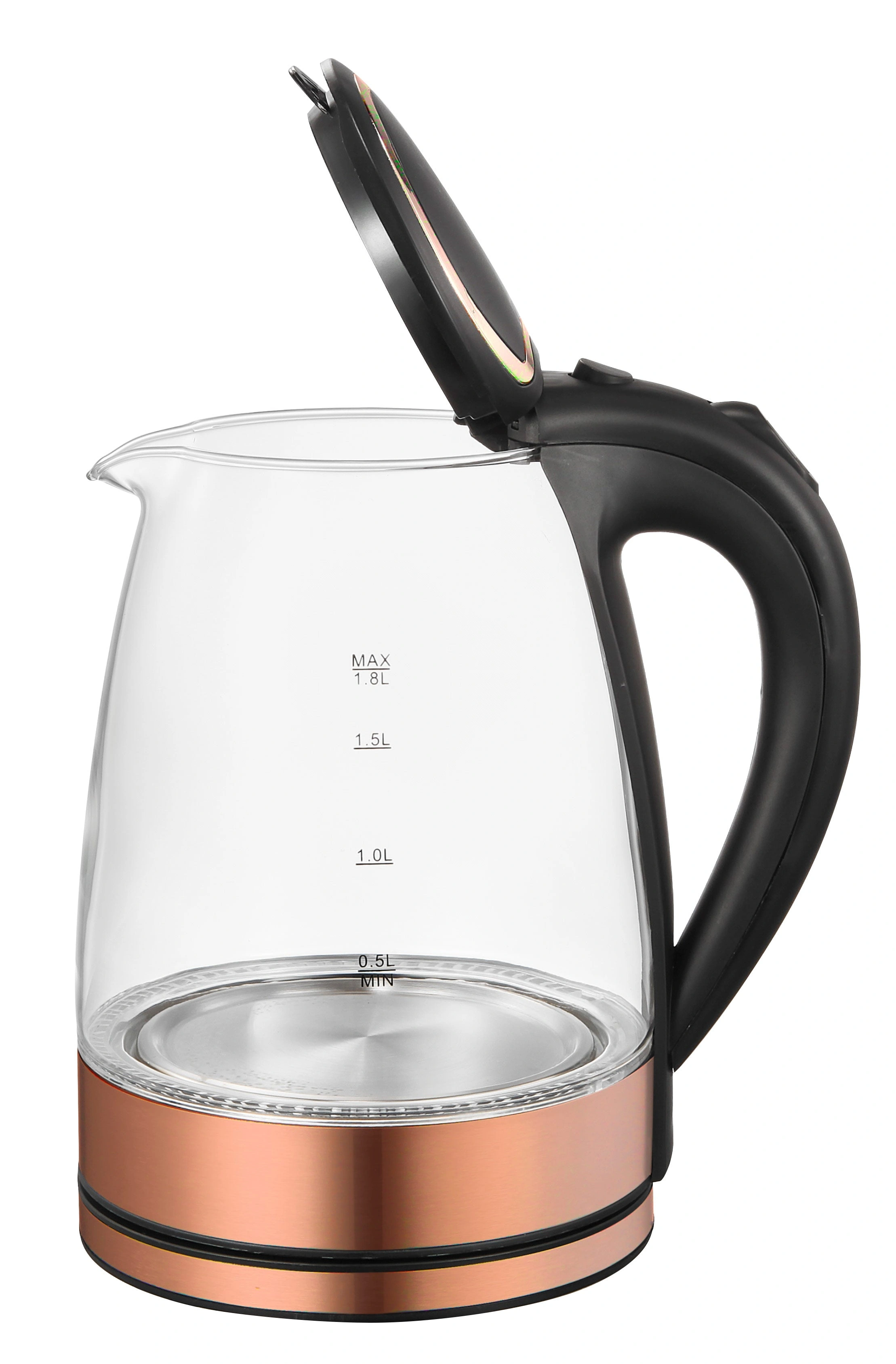 Handcrafted Copper Glass Kettle – Brew Your Best Tea, 1.8L Style.